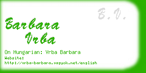 barbara vrba business card